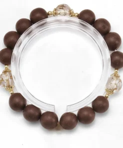 "Ethereal Snowy Lotus" Incense Beads Bracelet