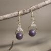 Royal Purple Incense Earrings with Gold Hooks