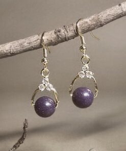 Royal Purple Incense Earrings with Gold Hooks