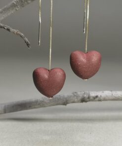 Handmade Rose Incense Heart Earrings