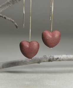 Handmade Rose Incense Heart Earrings